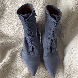 ASOS baby blue suede ankle boots
